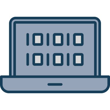 bilgisayar vektör illüstrasyonu, doldurulmuş tasarım simgesi