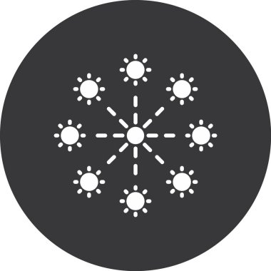 Kar Tanesi simgesi vektörü web ve mobil uygulama tasarımınız için beyaz arkaplanda izole edildi, noel logosu kavramı