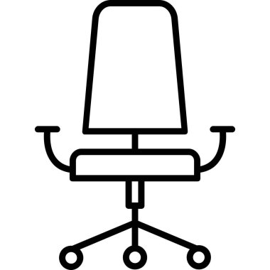 Sandalye. Web simgesi basit illüstrasyon