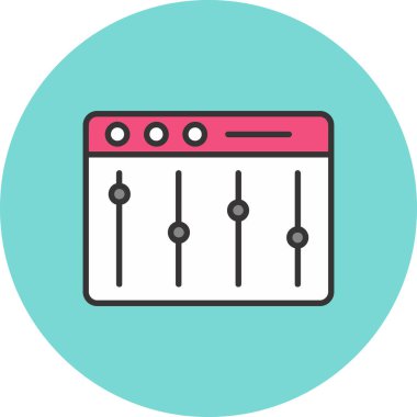 Müzik çalar simgesinin vektör illüstrasyonu