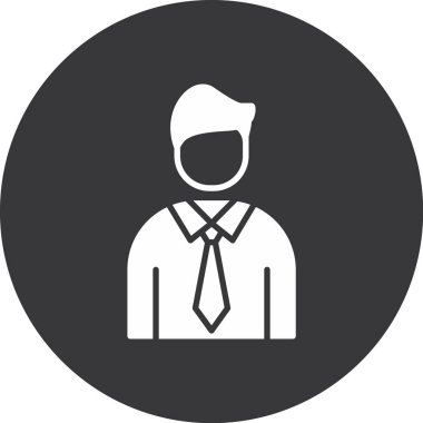 İş adamı simgesi vektör illüstrasyonu