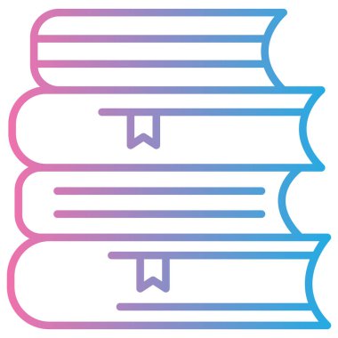 Kitaplar. Web simgesi basit illüstrasyon