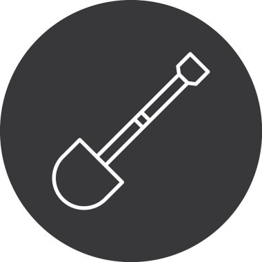 Bir kürek simgesinin vektör çizimi