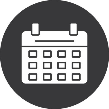 Takvimin vektör çizimi, basit simge