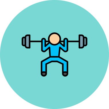 Ağırlık Kaldırmanın Vektör Resimleri, Basit Simge