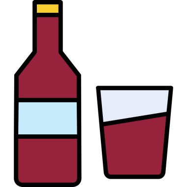 içecek simgesi, vektör illüstrasyonu