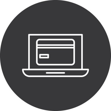 Dizüstü bilgisayar simgesi vektör çizimi