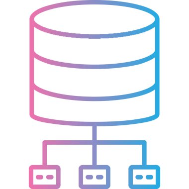 veritabanı. Web simgesi basit illüstrasyon