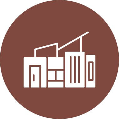 Modern yapı simgesinin vektör illüstrasyonu