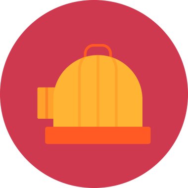 Bir kask simgesinin vektör illüstrasyonu