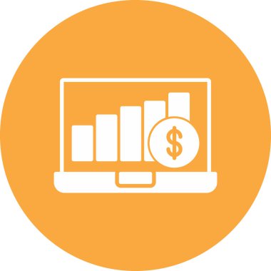 iş grafiği simgesi, vektör illüstrasyonu