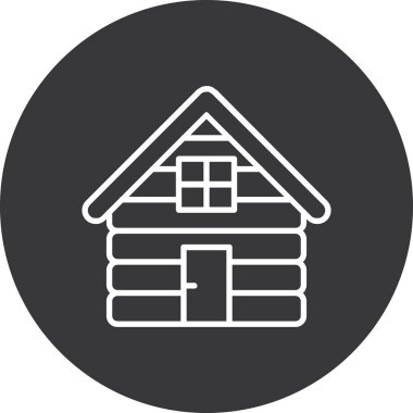 Eve. Web simgesi basit illüstrasyon