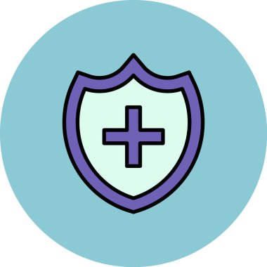 kalkan ikon vektör illüstrasyonu