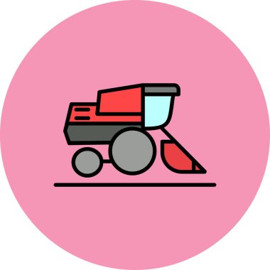 Traktör ikon vektör illüstrasyonu