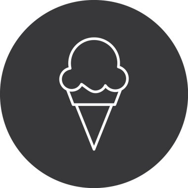 Moda tarzında izole edilmiş dondurma ikonu. Beyaz arka planda dondurma ikonu. dondurma vektör simgesi basit ve modern düz sembol.