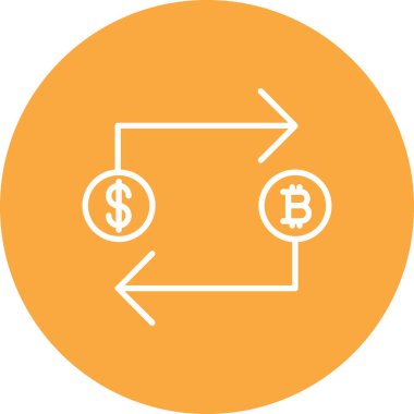 Bitcoin simgesi, vektör çizimi