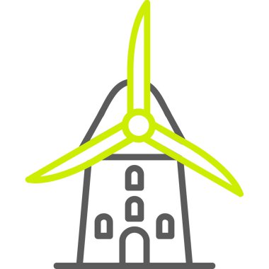 Rüzgar türbini. Web simgesi basit tasarım