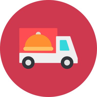 Teslimat. Web simgesi basit illüstrasyon