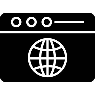 Küre. Web simgesi basit illüstrasyon