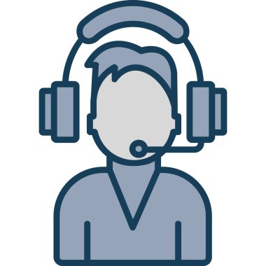 Moda tarzı izole edilmiş arka planda müşteri servis simgesi