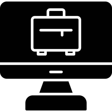 Çanta. Web simgesi basit tasarım