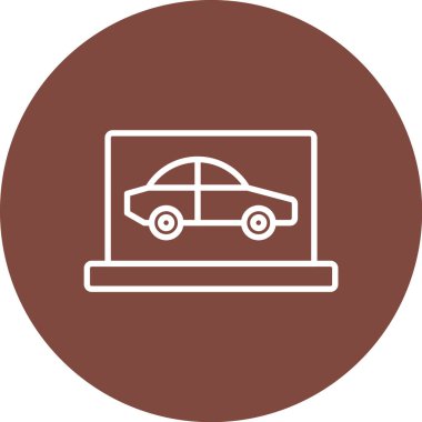 araba simgesi, vektör illüstrasyonu