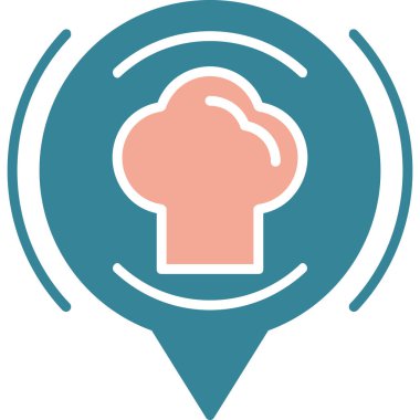 Moda biçimi izole edilmiş arkaplanda harita işaretleyici simgesi