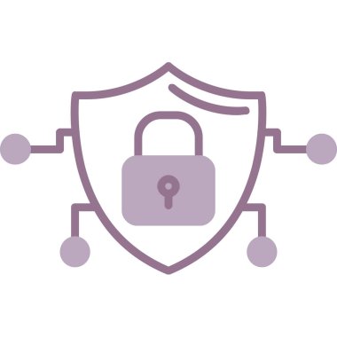 güvenli vektör düz renk simgesi