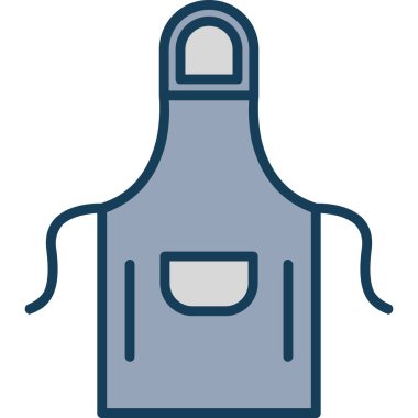 apron mutfak pişirme simgesi ana hatlarıyla