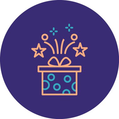 Hediye. Web simgesi basit illüstrasyon