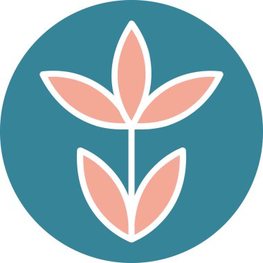 Çiçek. Web simgesi basit illüstrasyon