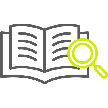 kitap arama vektör çizgisi simgesi dekoru