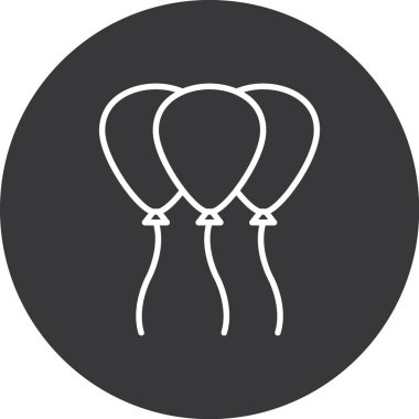 iki balon simgesi, çizgi vektör çizimi