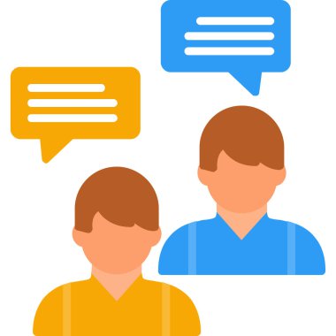 Konuşmanın Vektör İllüstrasyonu, Basit Simge