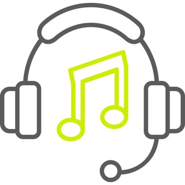 müzik simgesi, vektör illüstrasyonu