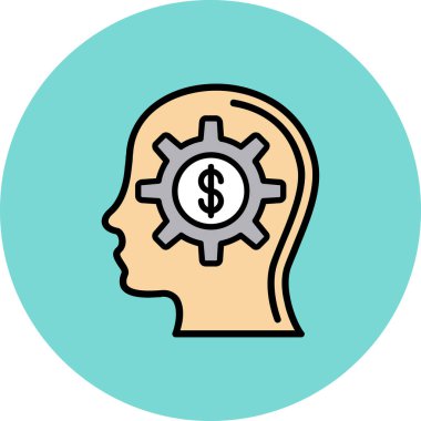 İnsan kafası iç dişli içinde dolar