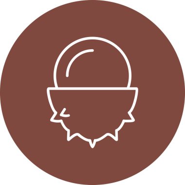 güzel kış şapkası çizgisi vektör simgesi