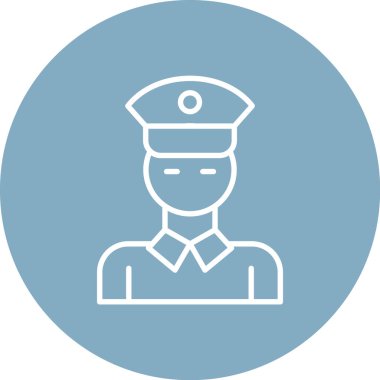 polis simgesi vektör illüstrasyonu