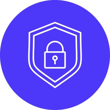 Güvenlik simgesinin vektör illüstrasyonu