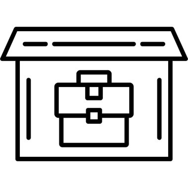 Kutu. Web simgesi basit illüstrasyon