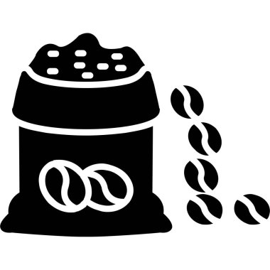 Bozuk paralarla dolu çanta, vektör, simge