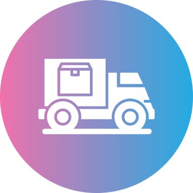 Bir kamyon simgesinin vektör çizimi