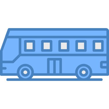 bus web simgesi basit illüstrasyon