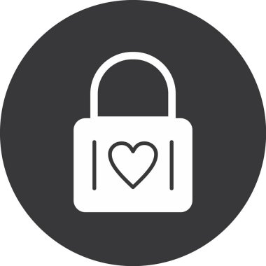 Kalp aşk simgesini katı bir şekilde kilitle