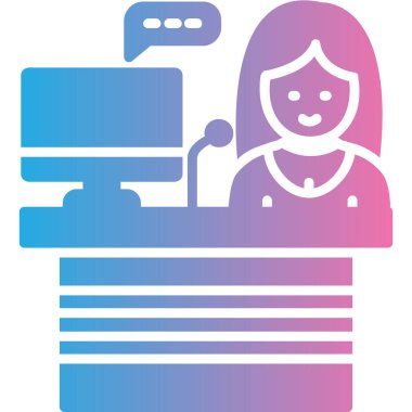 Müşteri hizmeti simgesi, vektör illüstrasyonu