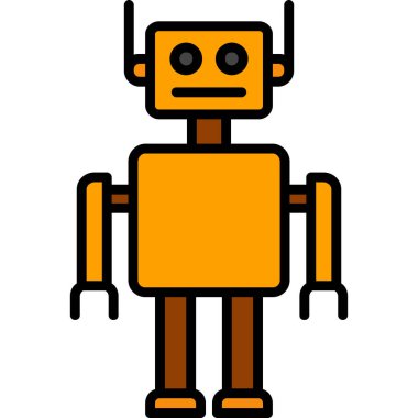 Robot simgesi. özet çizimi