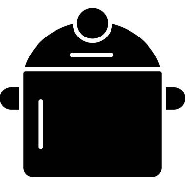 pişirme tencere vektör simgesi