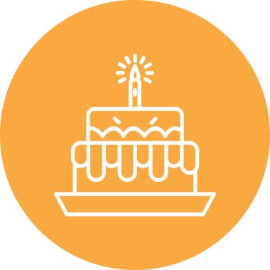 Kek. Web simgesi basit tasarım