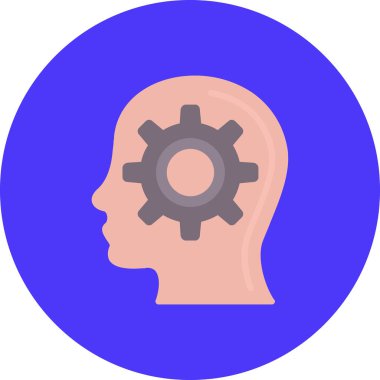 Beyin. Web simgesi basit illüstrasyon