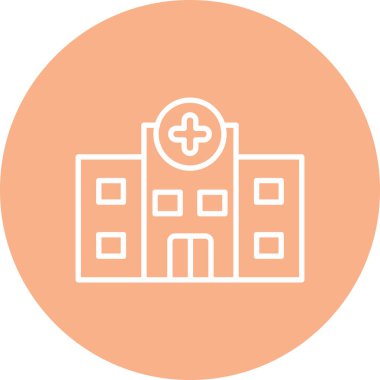 Hastane simgesi, vektör illüstrasyonu